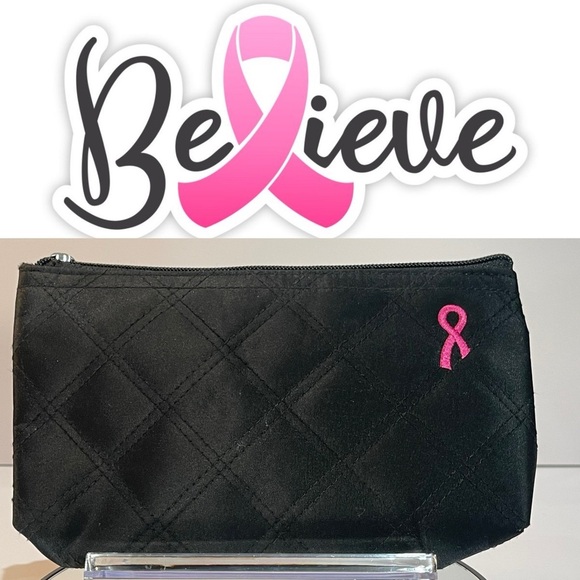 Breast Cancer Awareness Cosmetic Bag. 9” X 5”. EUC - Picture 1 of 5
